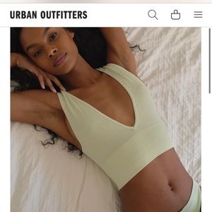 DARK GREEN UO seamless bra top